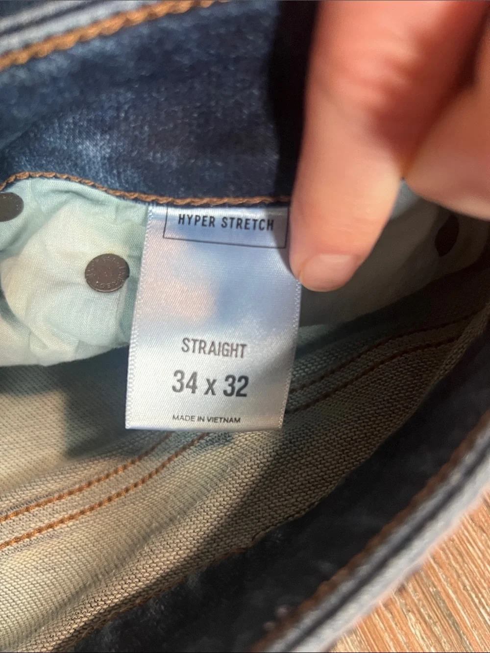 Express Dark Blue Denim Straight Jeans 34x32